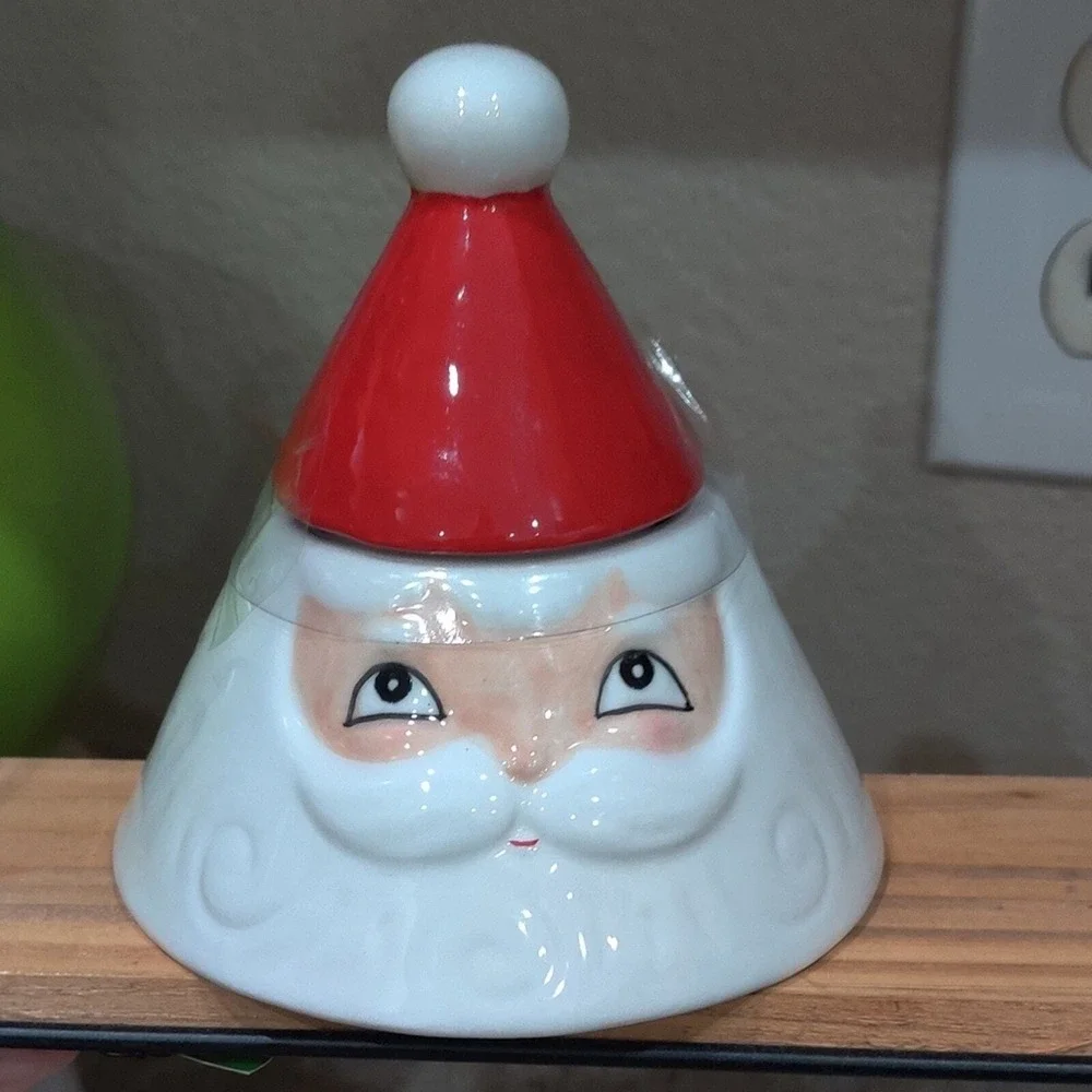 Johanna Parker Santa Claus Small‎ Jar Canister Creamer Christmas Holiday